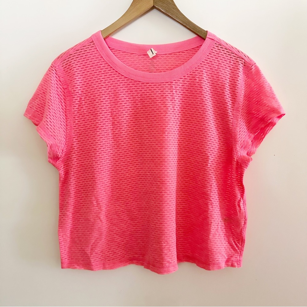Pink Mesh Women's Top